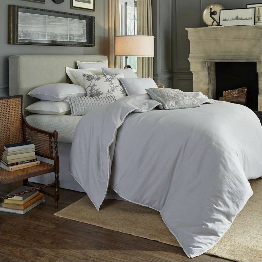 Dransfield & Ross Lancaster Frost Linen Blend Accent Pillow